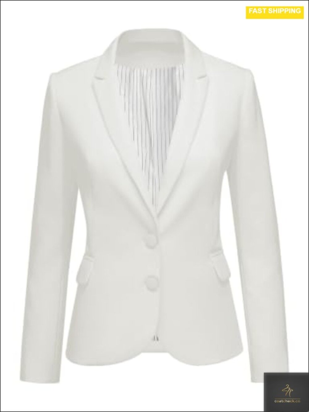 Women's Long Sleeve Notch Lapel Button Down Blazer with Pockets